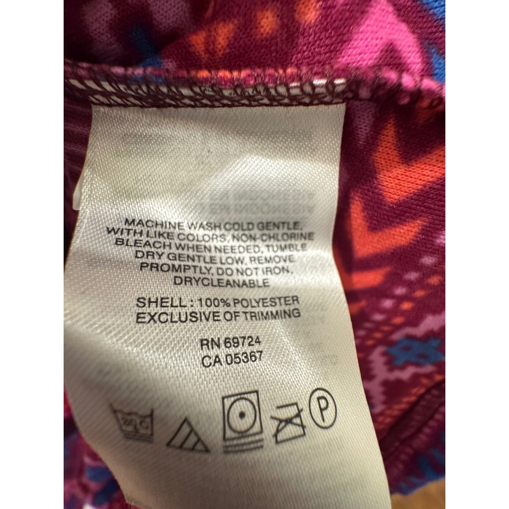 Columbia Womens XL‎ Fleece Pullover Quarter Zip Southwestern Geometric Pink New - Picture 4 of 6